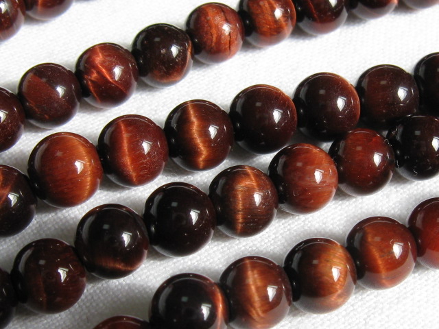 天然石　約６ミリ　ラウンド　(一連)　レッドタイガーアイ　詳細写真