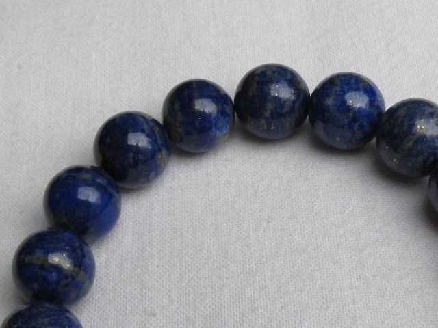 天然石ブレスレット　ラウンドタイプ　１２ミリ　１９玉　ラピスラズリC