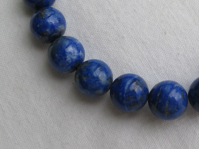 天然石ブレスレット　ラウンドタイプ　１０ミリ　２０玉　ラピスラズリC