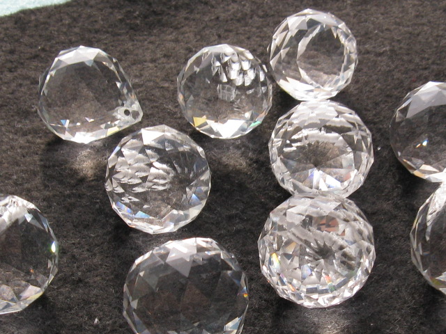 ガラスビーズ　サンキャッチャーポール　約20ｍｍ　クリスタル