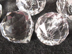 ガラスビーズ　サンキャッチャーポール　約30ｍｍ　クリスタル