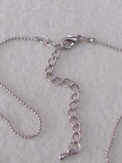 1.2ミリボールチェーンネックレス　約４１センチ　アジャースター部分　シルバー